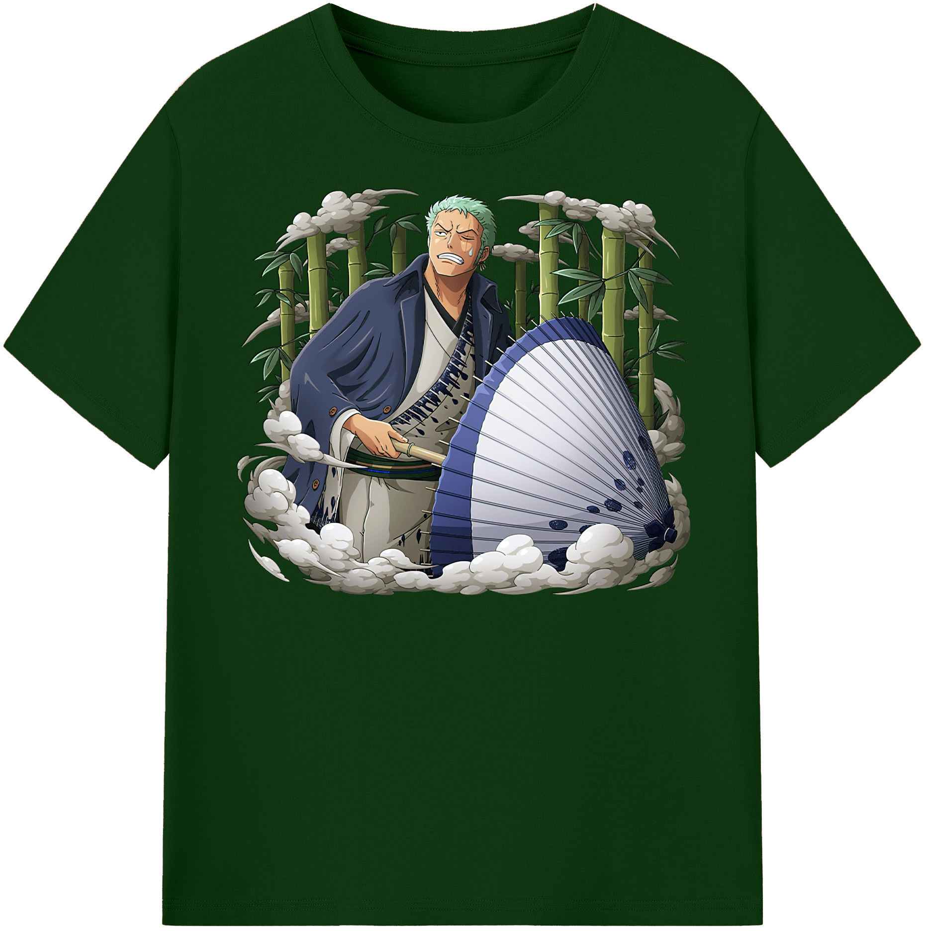 ワンピース ロロノア・ゾロ ONE PIECE Roronoa Zoro 綿100％半袖Tシャツ（フロントプリント）